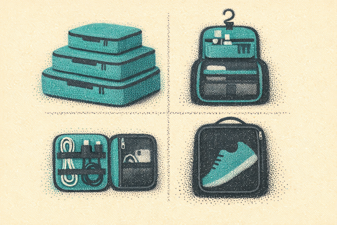 Travel Organisers Explained: Cubes, Toiletry Kits, Tech Pouches